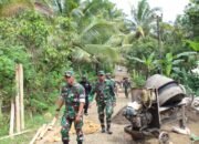 Pasi Bakti Korem 062/Tn Mayor Inf Nazwir Kembali Meninjau Pengerasan Jalan Cor