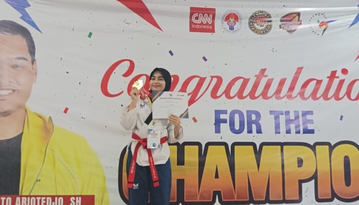 Harum! Mahasiswi Unisa Bandung Sabet Juara  1 Taekwondo di CNN National Championship 2024