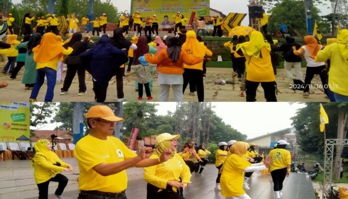 Golkar Banjar Gelar Senam Serentak, Dukung Rekor Nasional