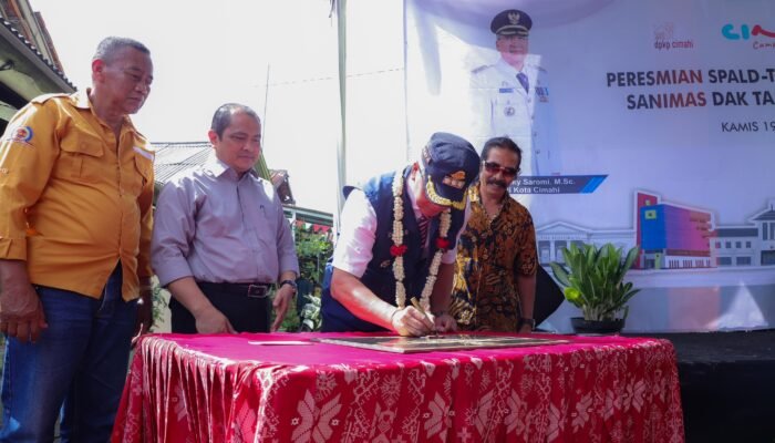 Pembangunan IPAL Skala Permukiman Dan Pembangunan Tangki Septik Individual Diresmikan Dicky Saromi