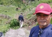 Jalan Penghubung Dua RW di Desa Cilame Kecamatan Kutawaringin Terputus Akibat Longsor