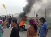 Warga Desa Rawa Burung kembali Gelar Aksi Unjuk Rasa di Jalan Parameter Utara Bandara Soetta