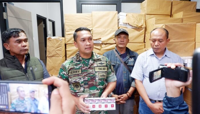 Satgas Gabungan TNI Sita Ribuan Bungkus Rokok Ilegal, Lima Orang Berhasil Diamankan