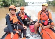 Tim SAR Gabungan Lakukan Pencarian Anak Tenggelam di Sungai Bojong Tasikmalaya