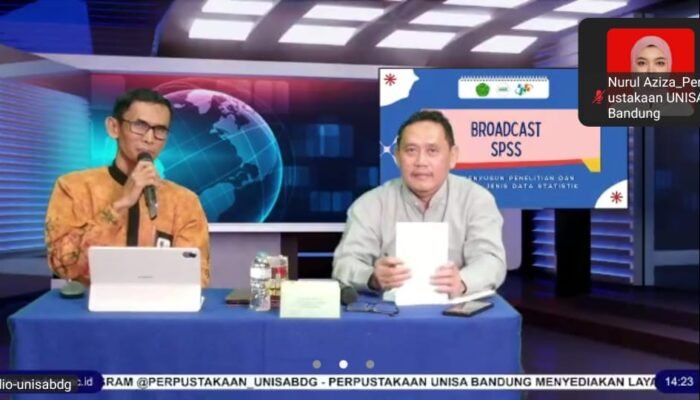 Perkuat Literasi Statistik, Perpustakaan UNISA Bandung Berkolaborasi dengan BPS Kota Bandung Gelar Broadcast SPSS