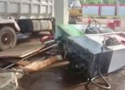 Truk Tabrak Mesin SPBU, Diduga Berebut Solar Subsidi di Teluk Bakung