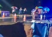 Jalan Nasional di Cikaleho Ciamis Putus Total Akibat Longsor, Akses Tiga Kabupaten Lumpuh