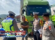 Satlantas Polres Garut Tindak 15 Truk Sumbu Tiga ke Atas Saat Ops Lilin Lodaya 2025