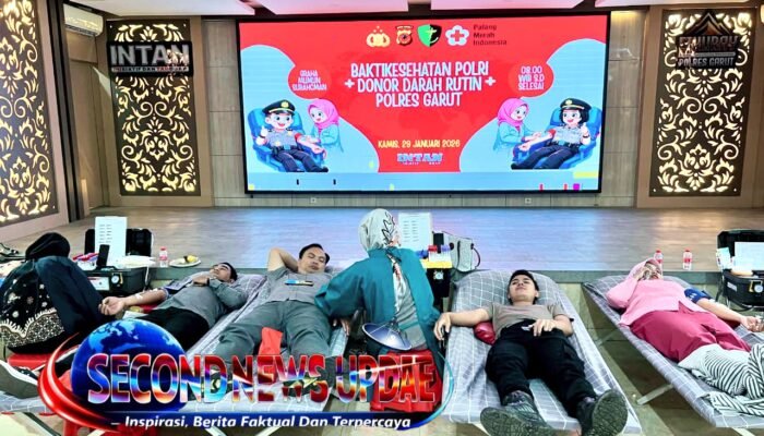 Peduli Kemanusiaan, Sidokkes Polres Garut dan PMI Gelar Donor Darah