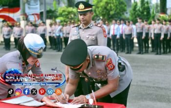 Polres Garut Gelar Sertijab Kasat Lantas dan Kenaikan Pangkat Pengabdian Periode Februari 2026