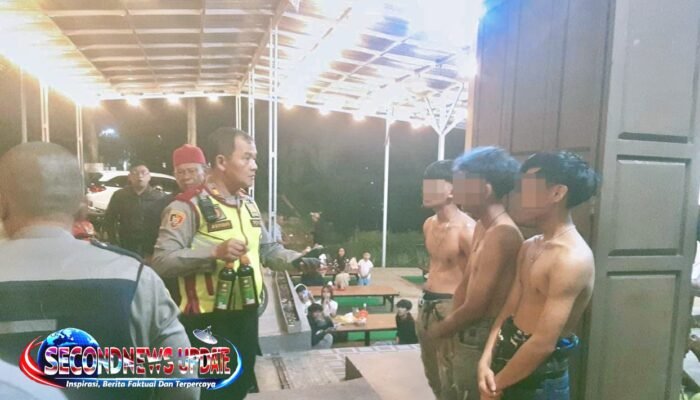 Patroli Polsek Wanaraja Amankan 5 Remaja yang Konsumsi Miras