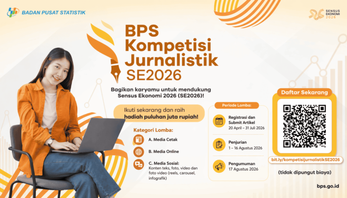 BPS Gelar Kompetisi Jurnalistik Nasional 2026, Ajak Jurnalis Soroti Sensus Ekonomi untuk Indonesia Maju