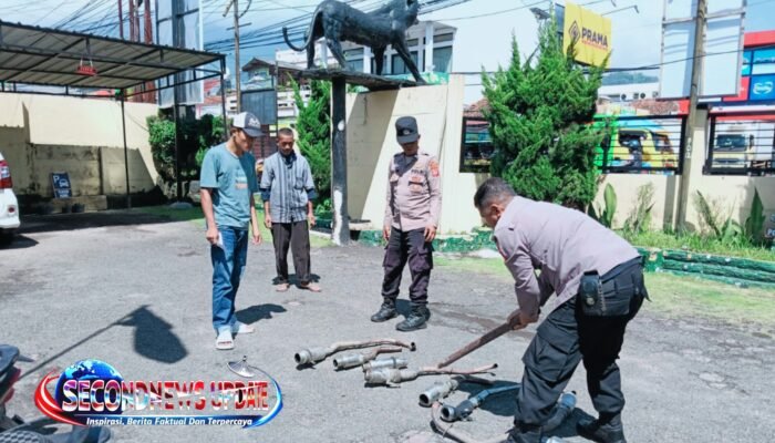 Perang Terhadap Knalpot Brong Dimulai, Polsek Leles Jaring 6 Motor dalam Razia