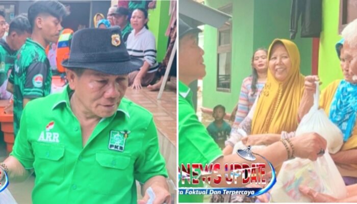 Terobos Banjir Setinggi Lutut, Anggota DPR RI Asep Romy Salurkan Bantuan ke Warga Bojongsoang