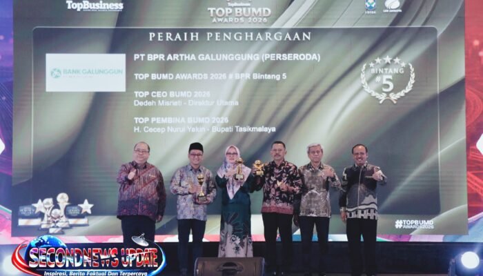 Bank Galunggung Sabet 3 Penghargaan Bergengsi di Top BUMD Award 2026, BPR Bintang 5 hingga Top CEO