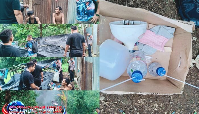 Gerebek Sarang Narkoba di Pancur Batu, Polisi Tangkap 2 Pengguna Sabu dan Bakar Barak