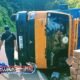 Truk Fuso Pengangkut Minyak Goreng Terguling di Nagreg, Lalu Lintas Sempat Lumpuh