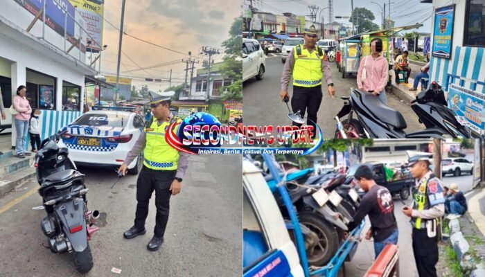 Satlantas Polres Garut Sita 10 Motor Berknalpot Brong dalam Razia Siang Hari