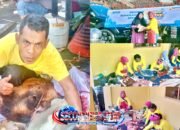 DPD Golkar Cimahi Potong 5 Sapi Kurban, Tebar 1500 Paket Daging untuk Warga dan Kader