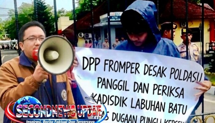 DPP FROMPER Desak Polda Sumut Periksa Kadisdik Labuhanbatu Terkait Dugaan Pungli Pengangkatan Kepala Sekolah