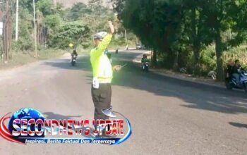 Polisi Atur Lalu Lintas di Jalan Raya Haruman Leles Garut, Antisipasi Kemacetan dan Kecelakaan