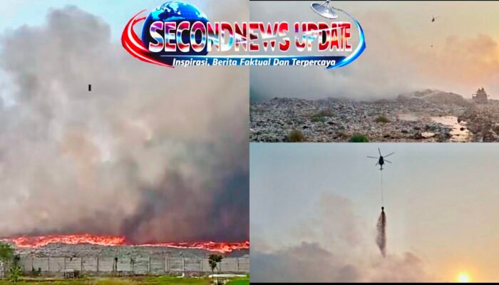 BNPB Kerahkan Helikopter Water Bombing Padamkan Kebakaran TPA Jatiwaringin, Dikhawatirkan Meluas