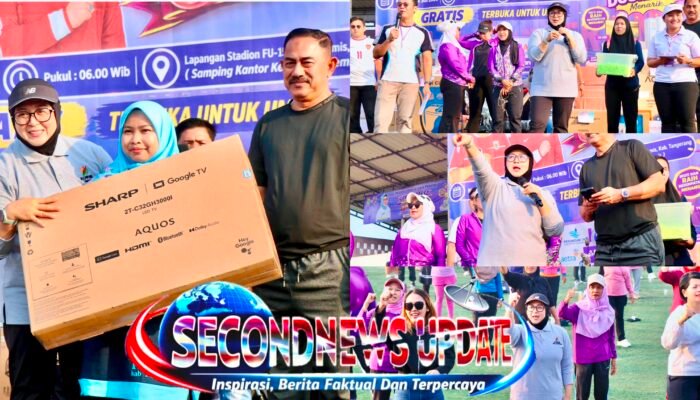 Wabup Intan Ketua KORMI, Ajak Ribuan Warga Pasar Kemis Hidup Sehat, Senam Massal Berhadiah Motor Listrik hingga Smart TV Diserbu Masyarakat