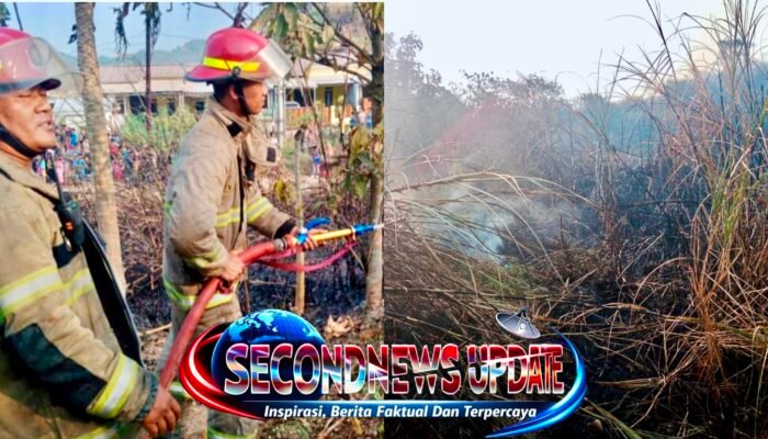 Semak Belukar di Margaasih Terbakar, Diduga Akibat Pembakaran Sampah, Damkar Imbau Warga Lebih Waspada