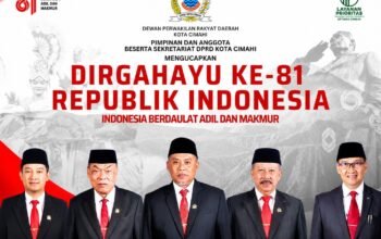DPRD Kota Cimahi Segenap Pimpinan Dan Anggota DPRD Beserta Sekretariat DPRD Kota Cimahi Mengucapkan Dirgahayu Ke 81 Republik Indonesia