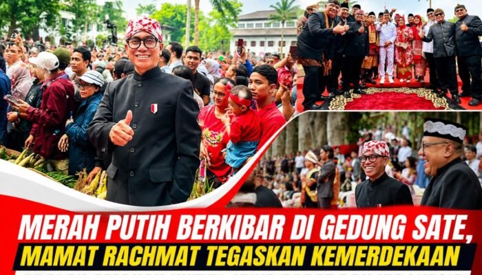 Merah Putih Berkibar di Gedung Sate, Mamat Rachmat Tegaskan Kemerdekaan Adalah Amanah untuk Jawa Barat dan Indonesia