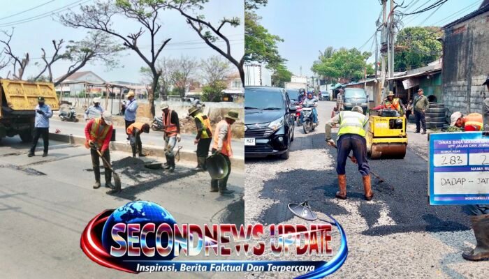 UPTD 8 Bina Marga Tambal Jalan Jatimulya-Dadap, Pengendara Kini Lebih Aman dan Nyaman