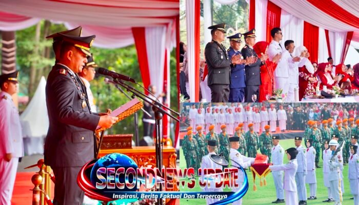 Kapolresta Bandung Hadiri Upacara HUT ke-81 RI di Lapangan Upakarti, Tegaskan Sinergitas Jaga Kondusivitas