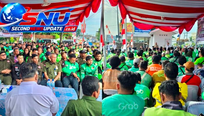 Ojol Sumut Kompak Jaga Kamtibmas, 600 Paket Sembako Dibagikan dalam Silaturahmi Solidaritas Transportasi Online