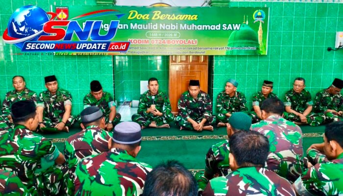 Kodim Boyolali Peringati Maulid Nabi 1448 H, Dandim Tegaskan Keteladanan Rasulullah Jadi Pedoman Pengabdian Prajurit