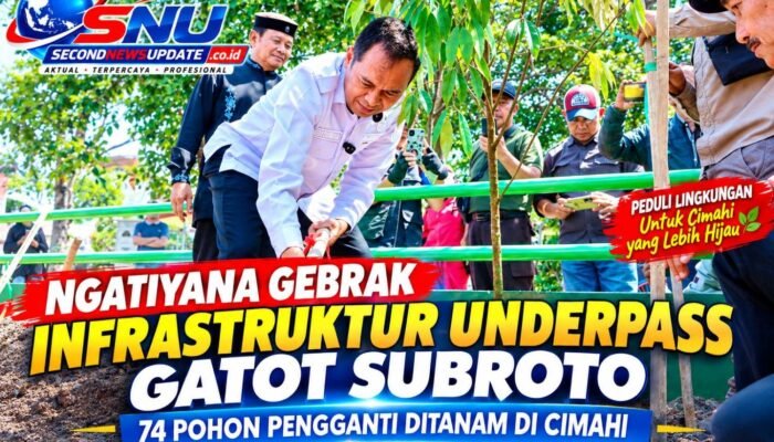Underpass Gatot Subroto Gebrak Infrastruktur, 74 Pohon Pengganti Ditanam di Cimahi