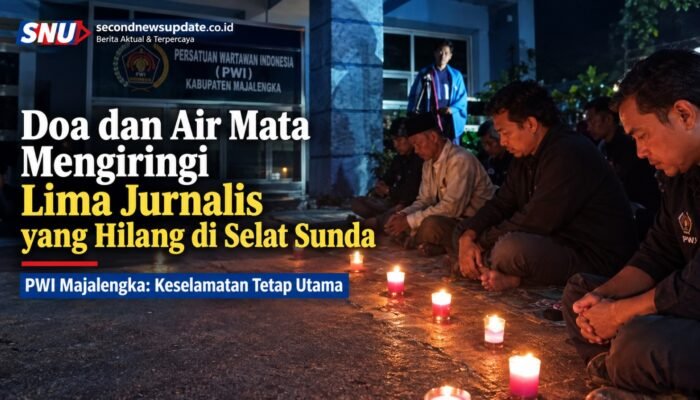 Doa dan Air Mata Mengiringi Lima Jurnalis yang Hilang di Selat Sunda, PWI Majalengka: Keselamatan Tetap Utama