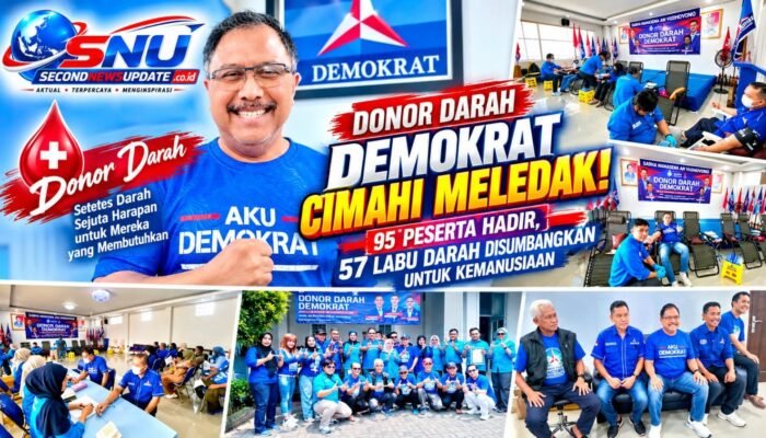 Donor Darah Demokrat Cimahi Meledak! 95 Peserta Hadir, 57 Labu Darah Disumbangkan untuk Kemanusiaan