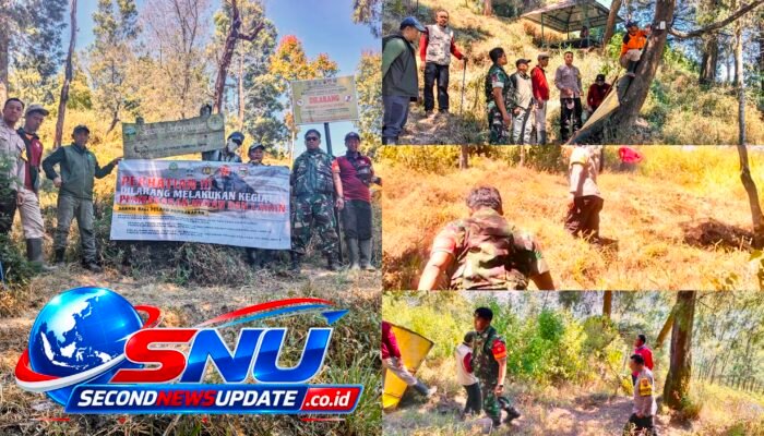 Musim Kemarau, TNI-Polri dan TNGM Patroli Lereng Merapi Cegah Karhutla di Boyolali