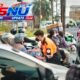Abu Vulkanik Anak Krakatau Terbawa ke Soreang, BTB BAZNAS Turun ke Jalan Bagikan Masker Gratis
