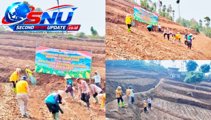 Polsek Sukawening Tanam Jagung di Lahan 2 Hektare, Dorong Ketahanan Pangan dari Tingkat Desa