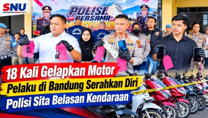 18 Kali Gelapkan Motor, Pelaku di Bandung Serahkan Diri, Polisi Sita Belasan Kendaraan