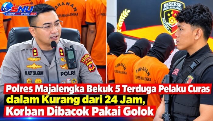 Gerak Cepat! Polres Majalengka Bekuk 5 Terduga Pelaku Curas dalam Kurang dari 24 Jam, Korban Dibacok Pakai Golok