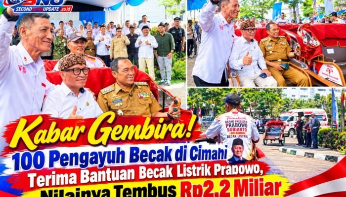 Kabar Gembira! 100 Pengayuh Becak di Cimahi Terima Bantuan Becak Listrik Prabowo, Nilainya Tembus Rp2,2 Miliar