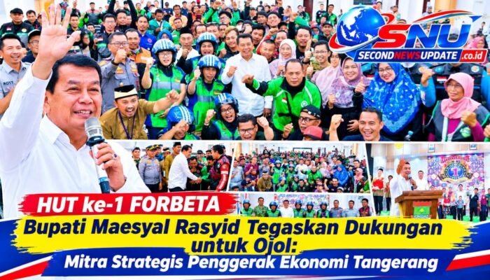 HUT ke-1 FORBETA, Bupati Maesyal Rasyid Tegaskan Dukungan untuk Ojol: Mitra Strategis Penggerak Ekonomi Tangerang