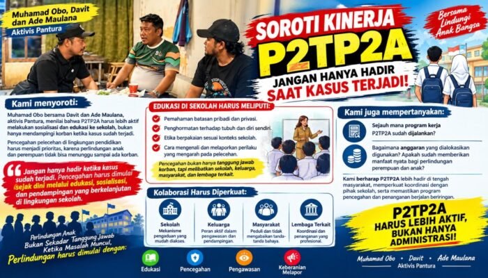 Aktivis Pantura Gebrak Isu Perlindungan Anak! Muhamad Obo, Davit dan Ade Maulana Desak P2TP2A Gencarkan Edukasi Pencegahan Pelecehan di Sekolah