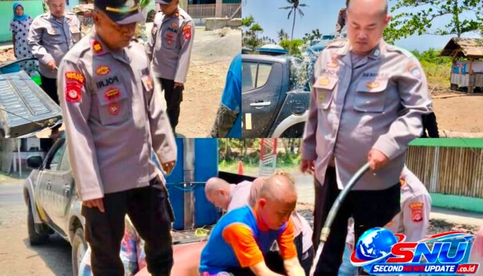 Peduli Warga Kekurangan Air Bersih, Polsek Cibalong Garut Salurkan 1.500 Liter Air untuk Masyarakat