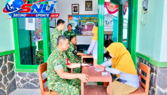 Pastikan Prajurit Tetap Prima, Sekar Pimpin Cek Kesehatan Gratis di Koramil 22/Slogohimo