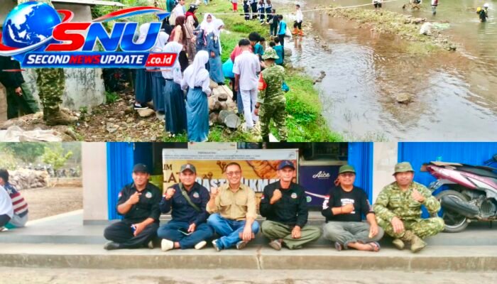 Sumpah Pemuda ke-98, BARA BSP dan Warga Bersihkan Sungai Cikaengan, Soroti Jalan Rawan Longsor